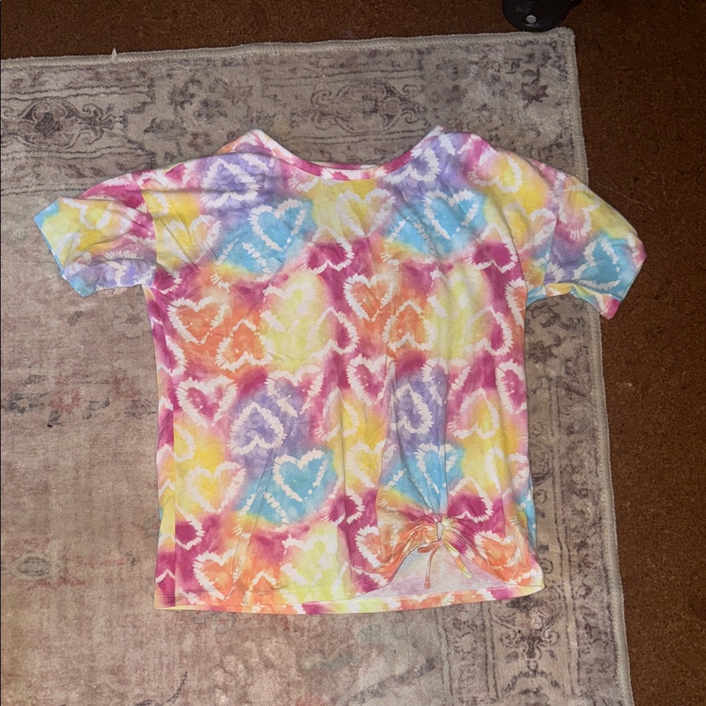 Colorful Heart Pattern Kids Shirt